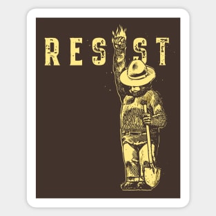 Vintage Smokey The Resist Bear Sticker